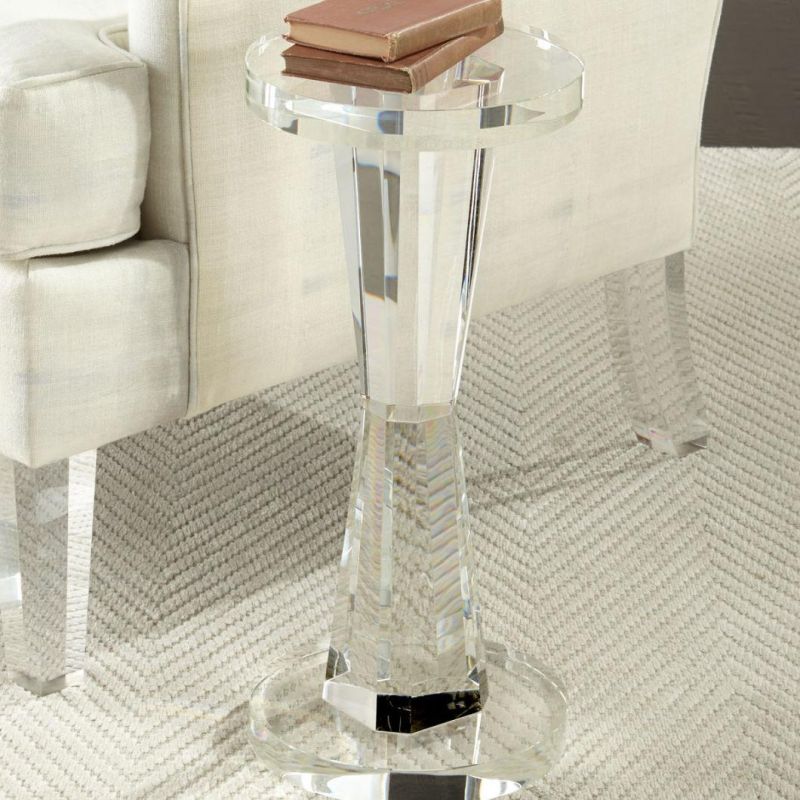 Chrome Plating Frames Mirror Modern Acrylic Glass Coffee Table