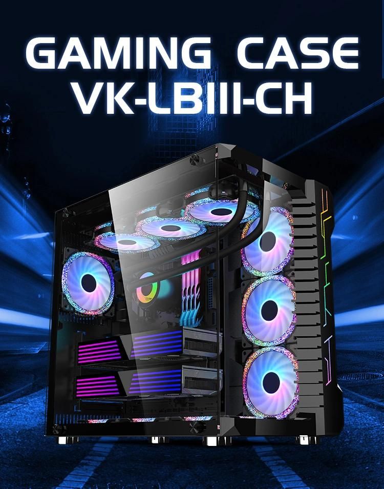 Factory Price Newest Tempered Glass PC Tower Cabinet CPU Micro ATX RGB Gaming Computer Case with CE RoHS Certificate