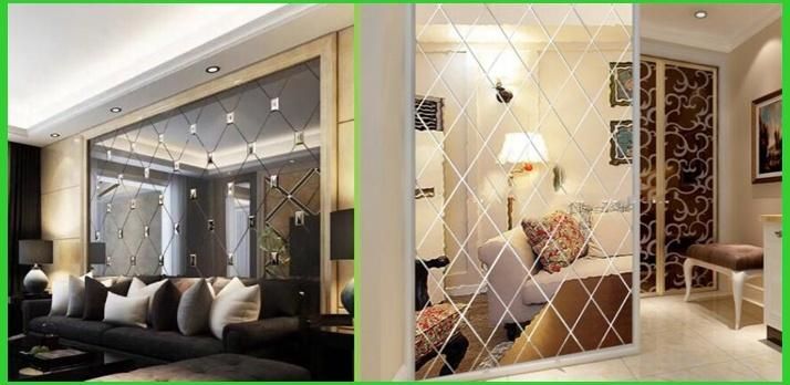 China Manufacturer Frameless Beveled Rectangular Hotel Bathroom Mirror