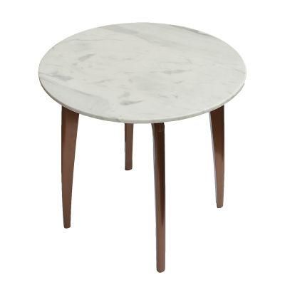 Coffee Table Relax Tea Tables with Stainless Steel Frame and Nature Marble Top