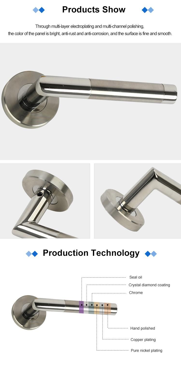 Factory Supply Stainless Steel Lever Door Handle for Glass Door