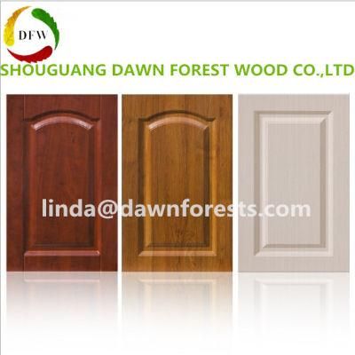Wooden Color Kitchen Furniture Parts PVC Film Faced MDF Cabinet Door