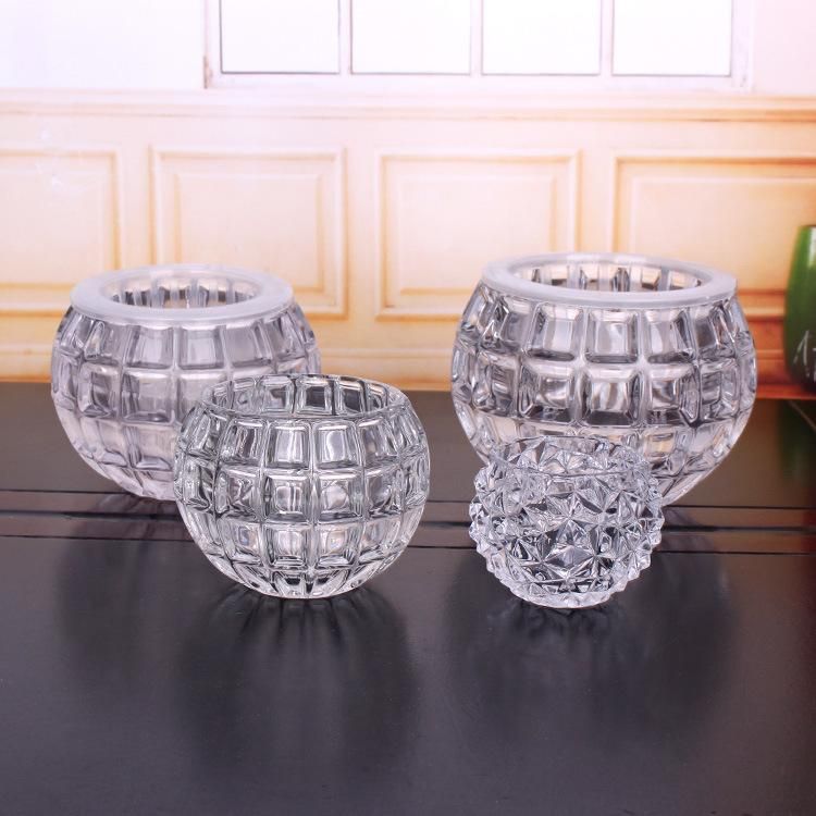 Different Sizes Glass Candle Holders