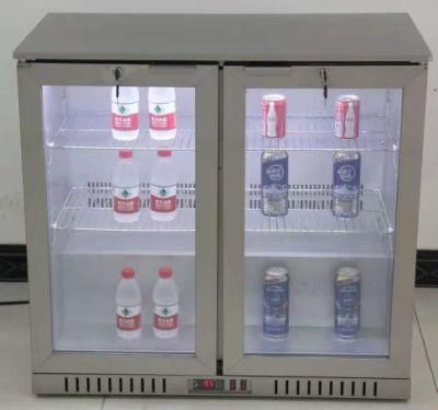 850mm 320L Three Glass Doors Commercial Display Fridge Beer Showcase