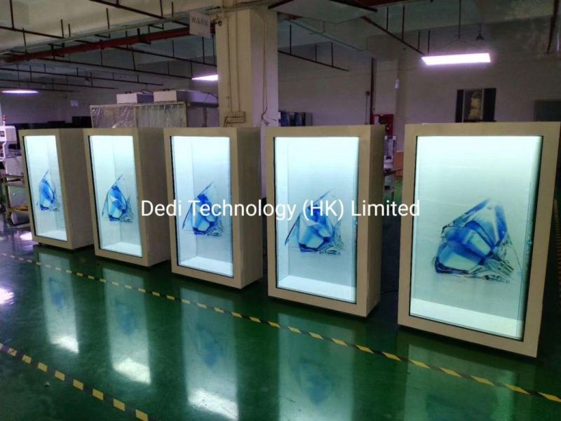 43inch Landscape Transparent LCD Showcase with CE Approval