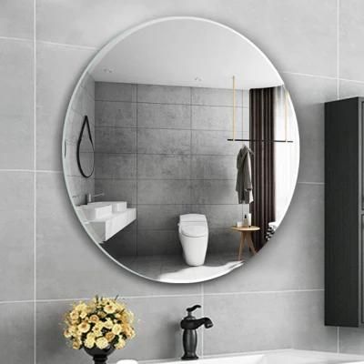 4mm Round Oval Shape Frameless D=600mm 700mm 800mm Bathroom Wall Decor Mirror with Back Hanging System