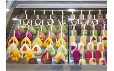 18 Plates Vertical Fast Freezing Deep Frozen Hard Ice Cream Popsicle Display Showcase with Glass Door