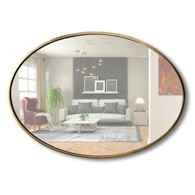 Egg Shape Horizontal Basin Mirror on Wall for Toilet Makeup