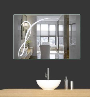 Rectangle LED Bathroom Mirror with Modern Touch Button for Middle East Markets