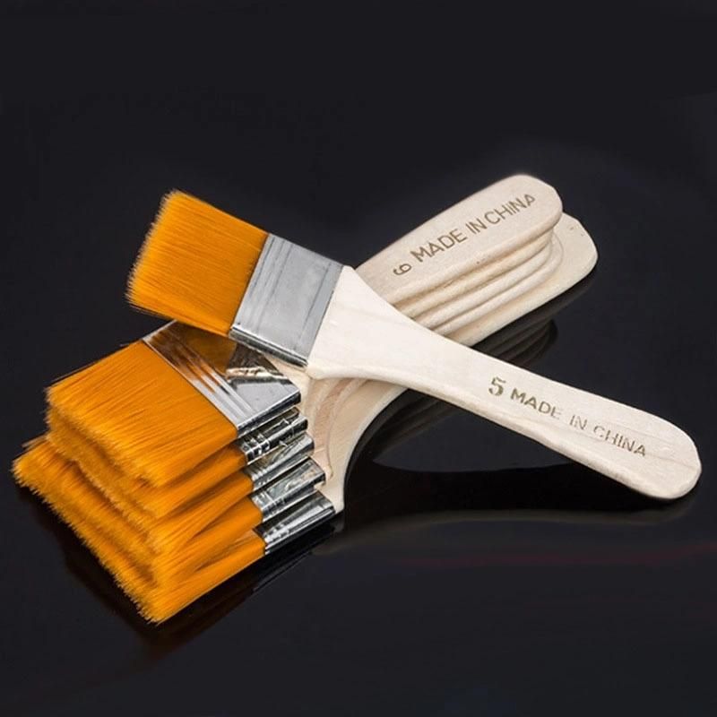 Double Colour Plastic Handle Power Paint Painting Flat Brush