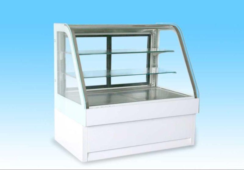 Customized Insulating Glass Floor Standing Cake Showcase/Display Freezer/Bakery Display Cabinet