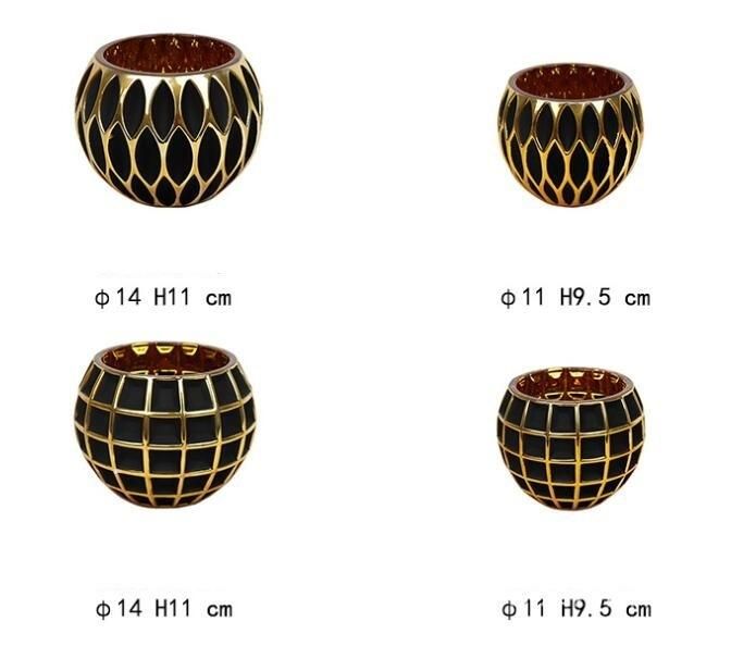 Wholesale Luxury Glass Ball Candle Holder for Decoration