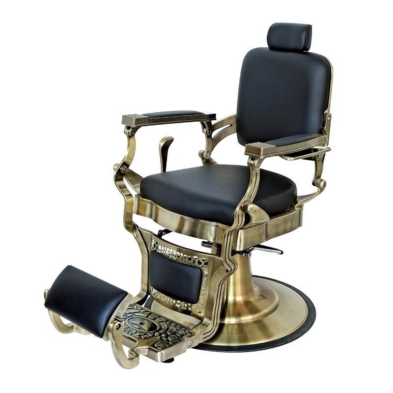 Hl-9259 Salon Barber Chair for Man or Woman with Stainless Steel Armrest and Aluminum Pedal