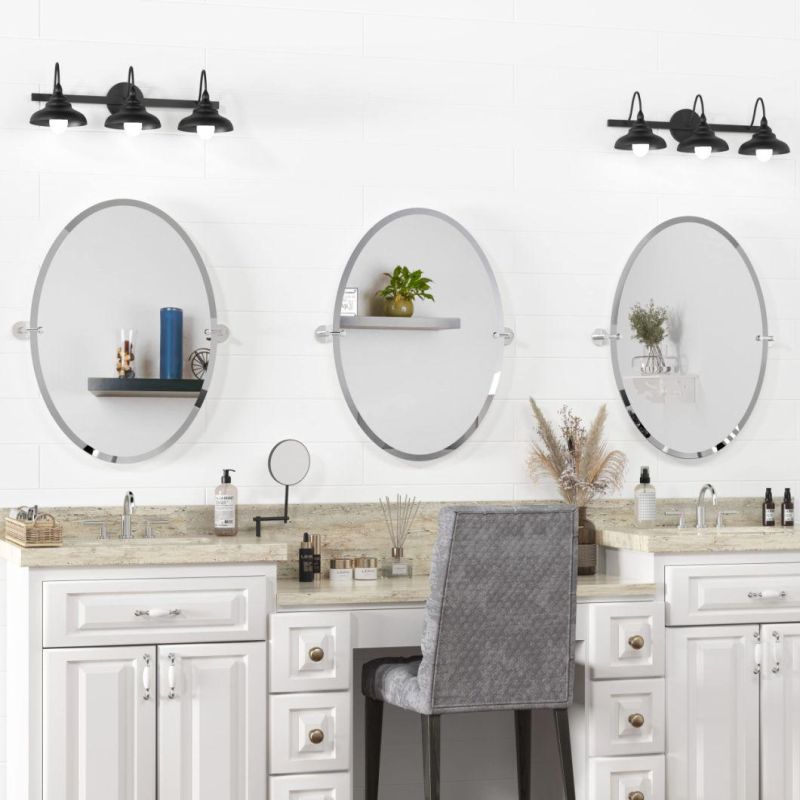 ODM Hotel Wholesale Bathroom Furniture High Standard Durable Home Decoration Beveled Mirror