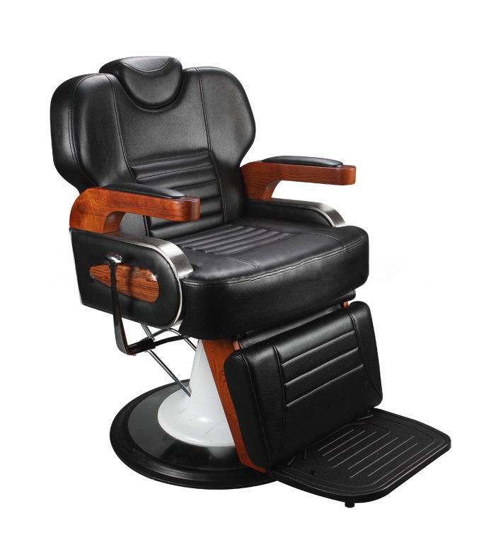 Hl-9303 Salon Barber Chair for Man or Woman with Stainless Steel Armrest and Aluminum Pedal