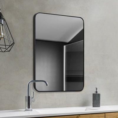 Wholesale Bathroom Mirror Black Metal Frame Bathroom Mirror Home Furniture Vanity Mirrors with Matte Finish