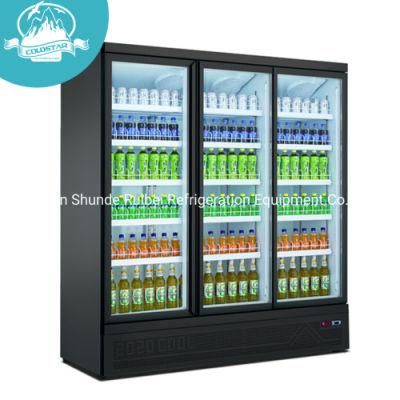 Commercial Glass Door Beverage Drink Cooler Upright Showcase