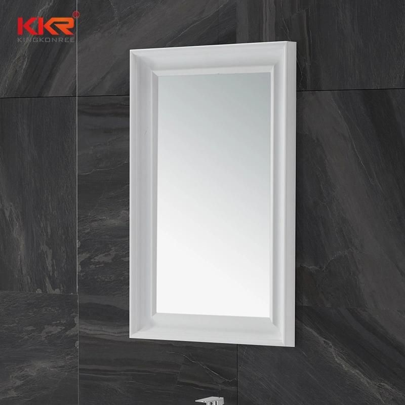 Makeup Mirror Washroom Basin Mirror Solid Surface Frame