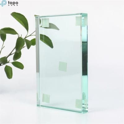 Guangzhou 15mm 19mm 22mm 25mm Clear Float Curtain Wall Glass (W-TP)