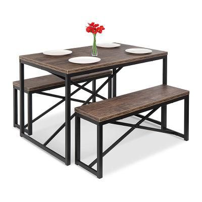 Dining Table Furniture Set 4-Person Space-Saving Dinette for Kitchen Dining Room