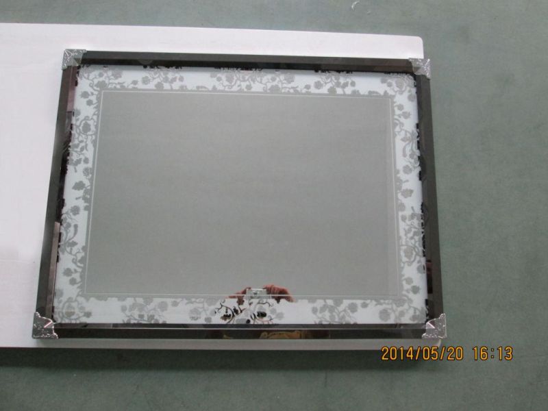 Stainless Steel Framed Silver Wall LED Laminated Bathroom Glass Mirror