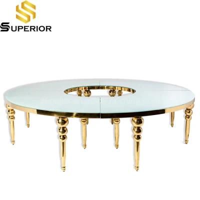 Outdoor Wedding Furniture Set Luxury Metal Leg Dining Room Table