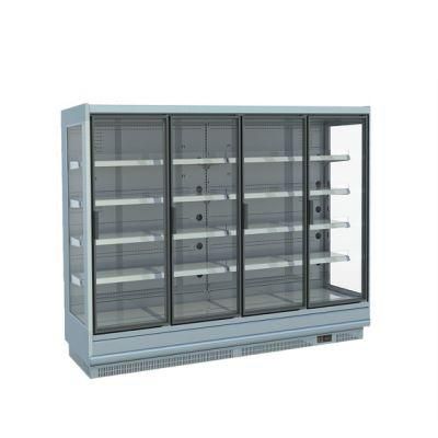 Multideck Supermarket Full Glass Door Commercial Combination Refrigerator Equipment Cooler Showcase Cabinet