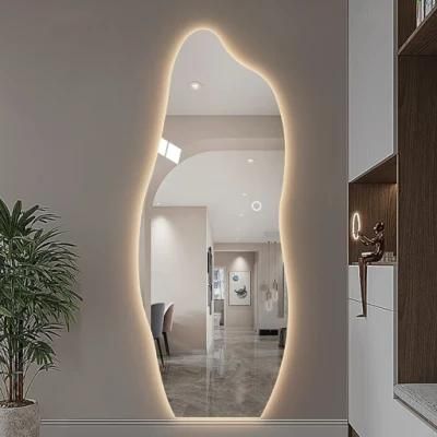 Full Length Wall Mounting Modern Aluminum LED Dressing Mirror/ Glass Decorative Mirror Full Body LED Mirror