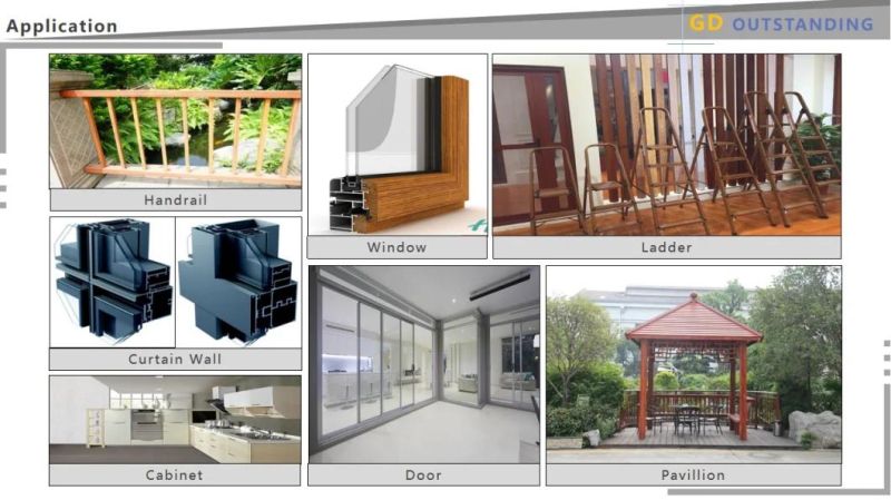 Professional Custom Aluminium Windows Extrusion Profile High Quality Powder Coated/Anodized/Wooden Grain