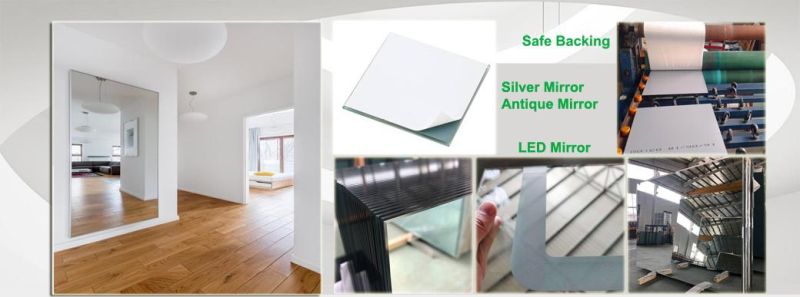 6mm Frameless Wall LED Glass Mirror Wholesale with Safe Backing for Bathroom