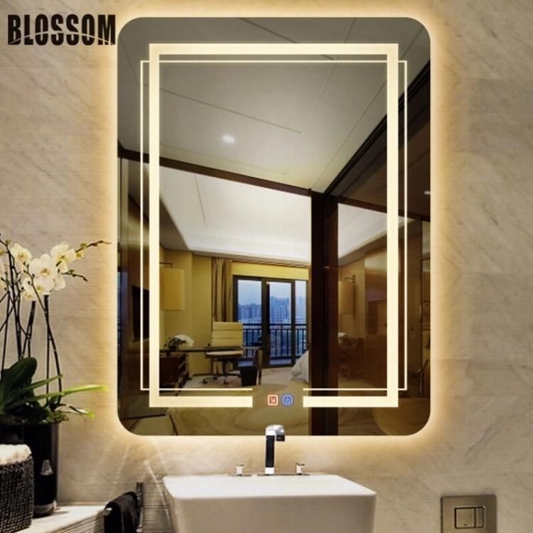 Espejos LED Backlit Lighted Bathroom Vanity Touch Switch Mirror