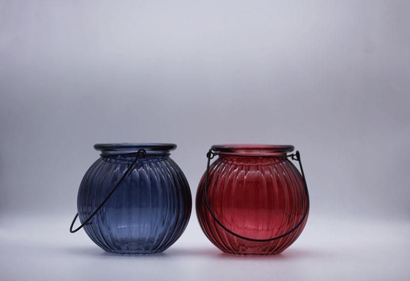 Glass Candle Holder in Different Color and Pattern