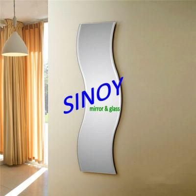 High Quality Waterproof Decorative Wavy Mirror (SMI-AMG2003) in Customer Size with Double Coated Paint
