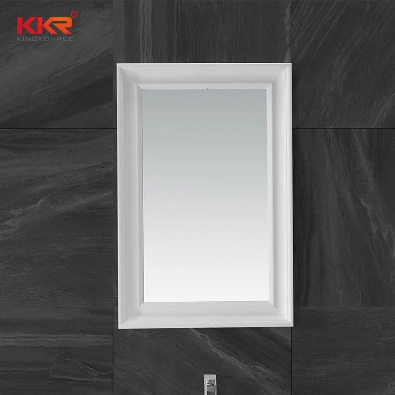 Makeup Mirror Washroom Basin Mirror Solid Surface Frame