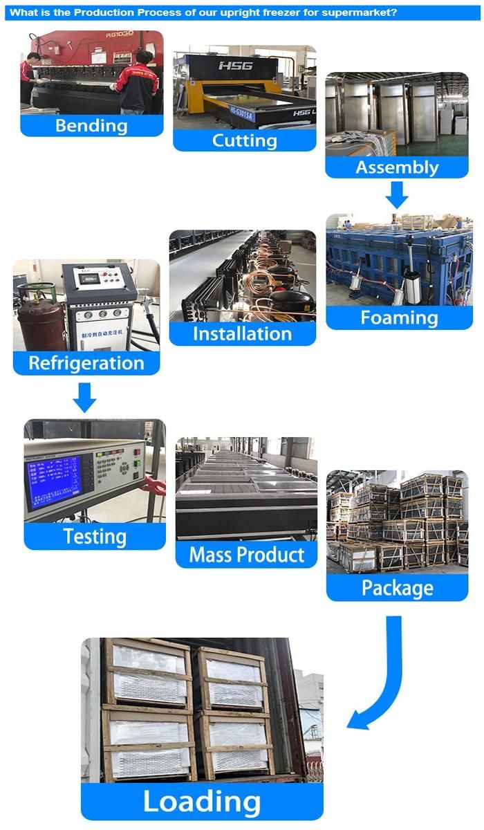 Refrigeration Combine Deep Freezer Showcase for Frozen Food