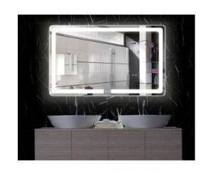 High Class Hotel LED Backlit Bathroom Mirror with Magnifying Mirror and Defogger Pad