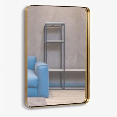 Household Bath Recessed Big Gold Mirror Dress up Bedroom