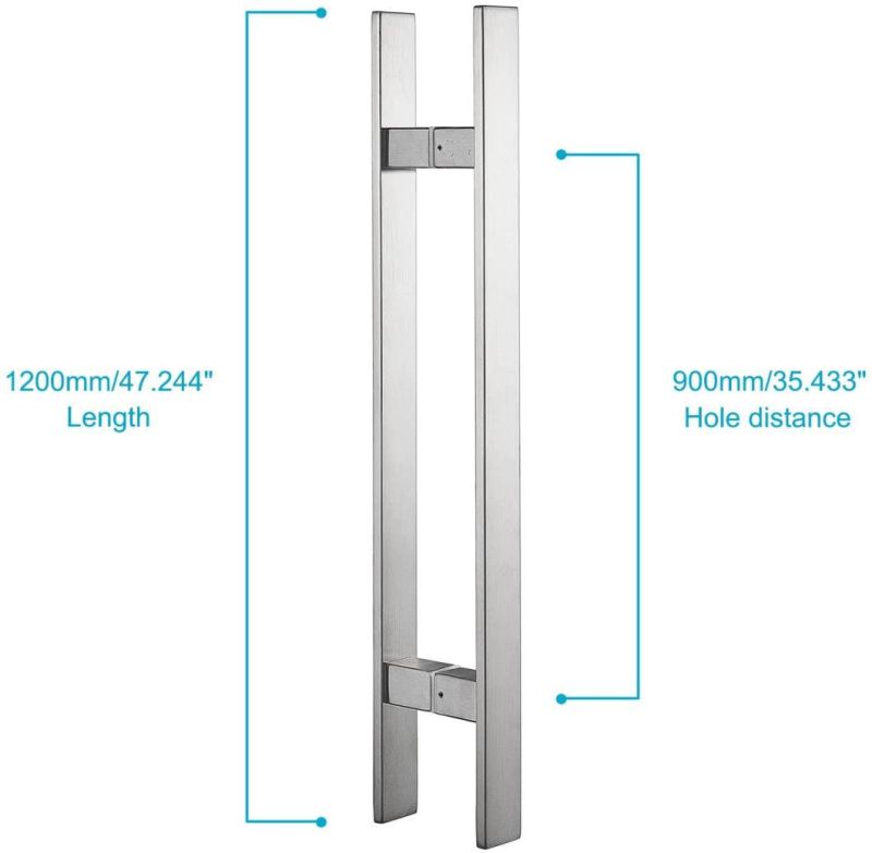 Stainless Steel 304 Door Hardware Accessories Handle Glass Door Pull Handle for Commercial Door