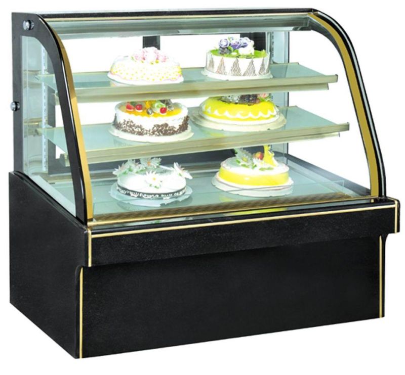 Marble Double-Arc Glass Cake Showcase