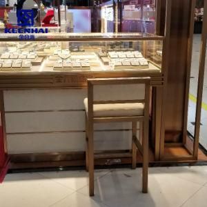 Shopping Mall Security Metal Frameless Glass Jewelry Rack