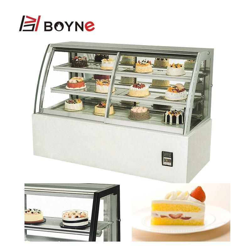 Two Deck Cake Display Chiller Automatic Defog Showcase