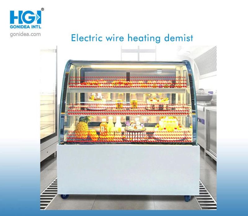 1.2m Commercial Display Chiller Glass Door Bakery Display Cabinet Cake Showcase Hcs-12