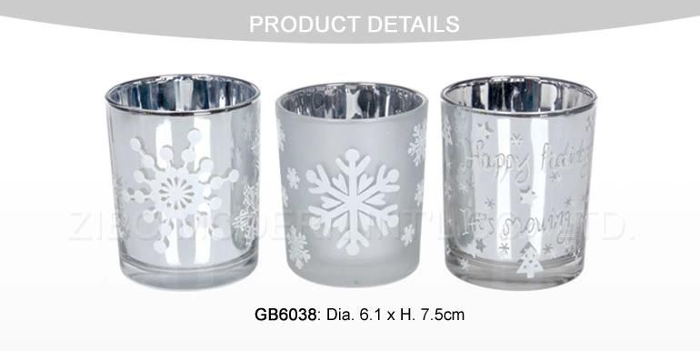 Hot Sell Special Electroplating Glass Candle Holder with Good Quality