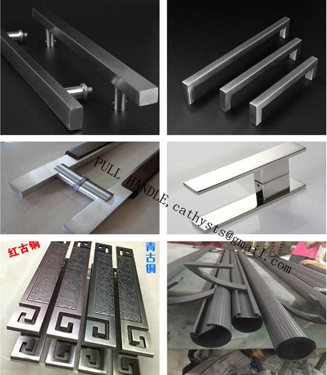 High Quality Shower Room Handle 304 Stainless Steel Glass Door Handle with Various Design and Color