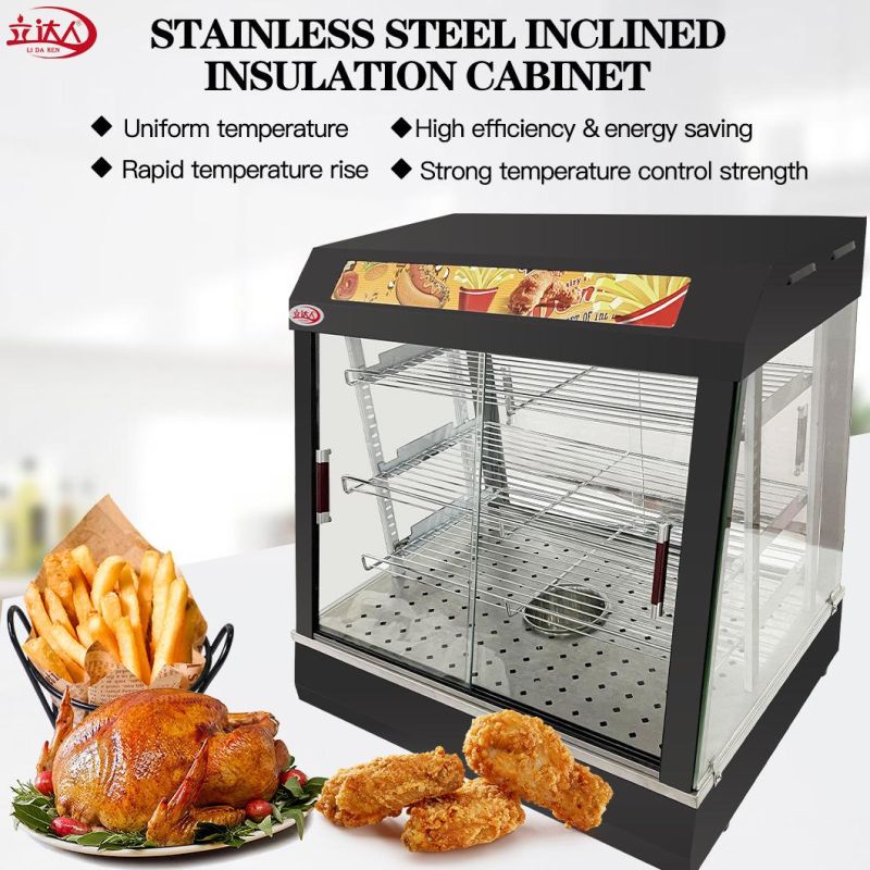 Convenience Store Counter Top Glass Hot Fast Buffet Food Display Warmer Showcase