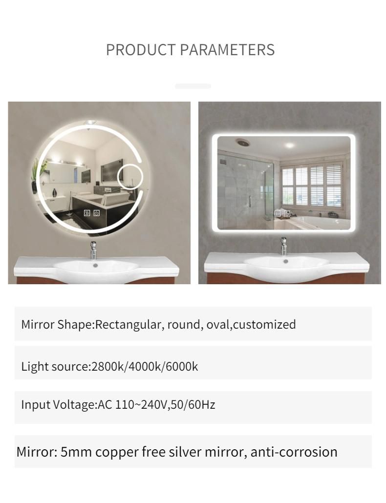 Vanity LED Light Mirror Wall Mirror Bath Use