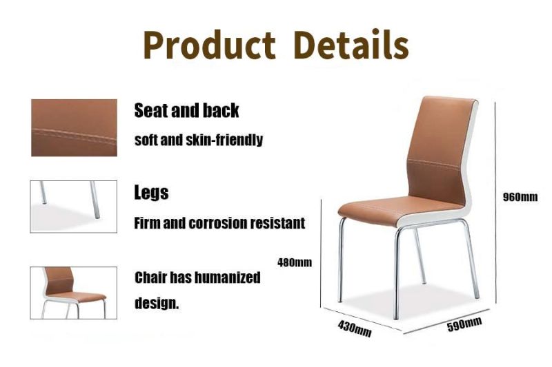 China Wholesale Modern Outdoor Garden Party Bistro Cafe Wedding PU Leather Metal Dining Chairs