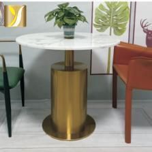 Hot Sale Modern Gold Stainless Steel Base Office Furniture Coffee Side Table