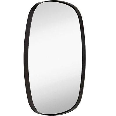 Factory Black Rimmed Stainless Steel Wall Decorative Bathroom Glass Frame Mirror