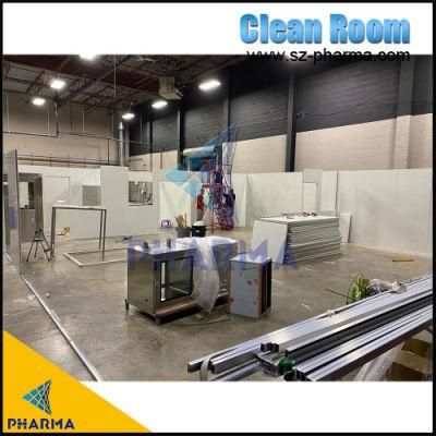 Air Shower Clean Room with Double Glass Windows and Sliding Foors